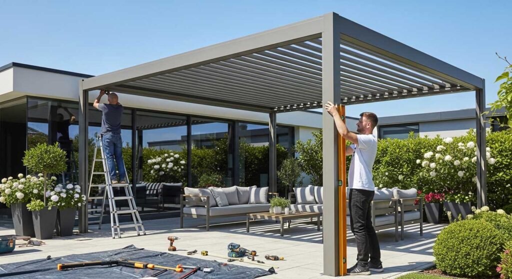 Instalación de Pérgolas Modernas de Aluminio